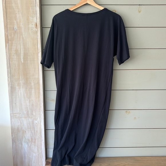 COS Draped Navy Blue Cotton Dress | Size M - Picture 5 of 5